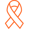 Women Ribbon Breast Cancer Orange